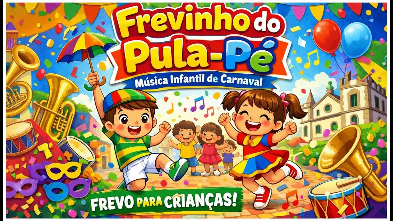 🎭🎶 Frevinho do Pula-Pé | Música Infantil de Carnaval | Frevo para Crianças | Carnaval 2026