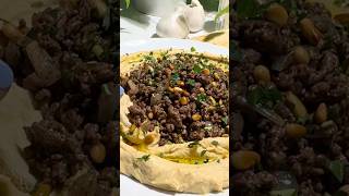 Creamy Hummus with Spiced Ground Lamb