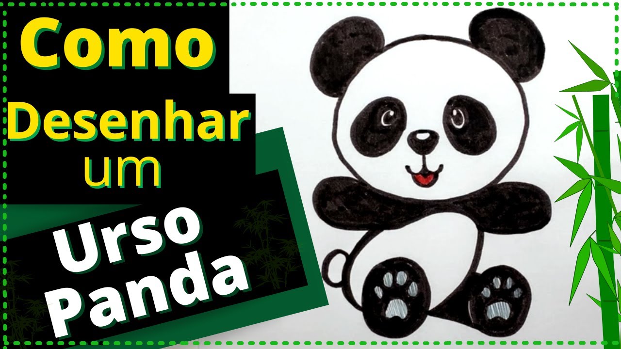 Como desenhar um Urso Panda - Fácil - passo a passo - YouTube