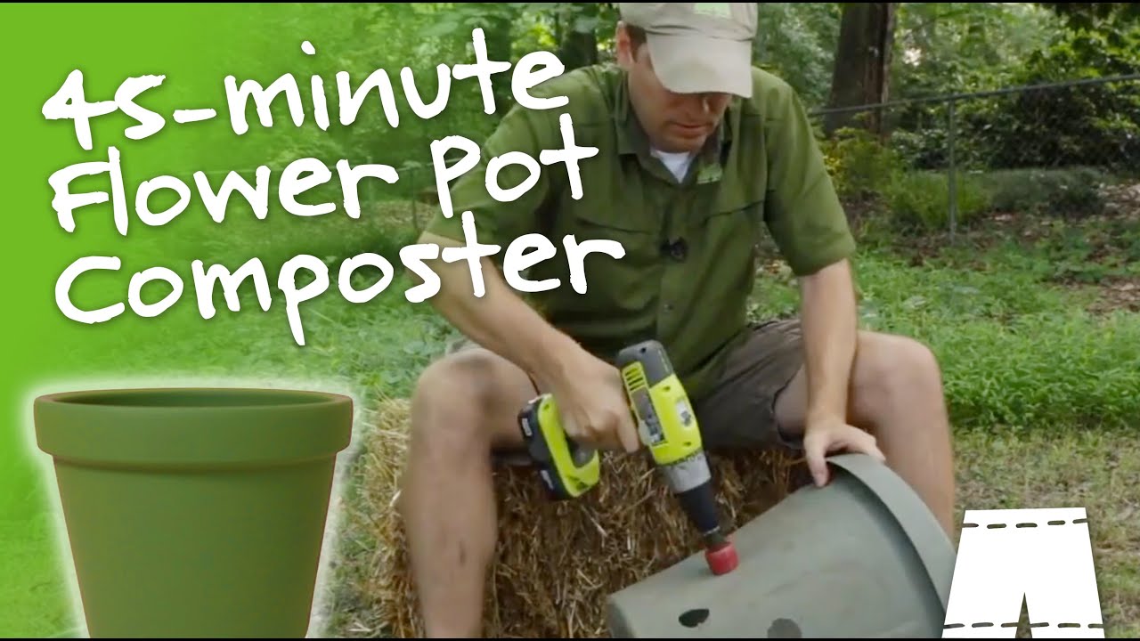 How to Make a Compost Bin from a Flower Pot