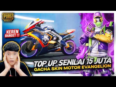 NEKAT TOP UP SENILAI 15 JUTA DEMI GACHA SKIN MOTOR EVANGELION , ASLI KEREN BANGET !! – PUBG MOBILE