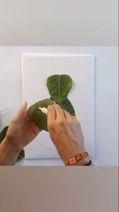 peepal leaves Ganesh ji ll how to make a peepal patta Ganesha