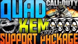 CoD Ghosts: "QUAD KEM STRIKE" w/ Support Strike Package! - Anti Q&A!