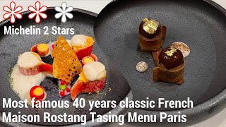 Paris 2 Stars Michelin Restaurant Fine dining Maison Rostang Tasting menuClassic French Cuisine
