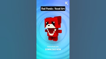 Red Panda voxel art | Panda voxel art #voxelart #magicavoxel #voxel #3dmodel #3dart
