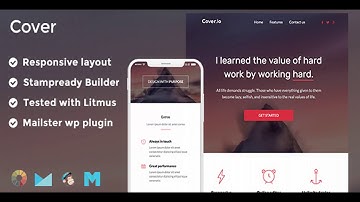 Cover Responsive Email Template + Stampready Builder + Mailchimp + Mailster | Themeforest Website