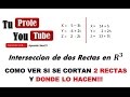 Interseccion de dos Rectas: Interseccion de dos Rectas en el Espacio TuProfeYouTube