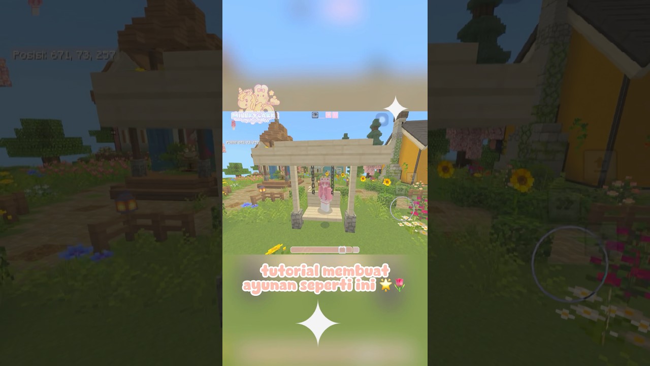 tutorial membuat ayunan😵‍💫💓 #minecraft #kawaiiworld2023 #millkycakke #dramakawaiiworld2023 #fypシ