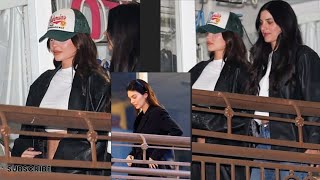 Kylie Jenner flashes VERY flat tummy in crop top as she enjoys dinner date with supermodel sister