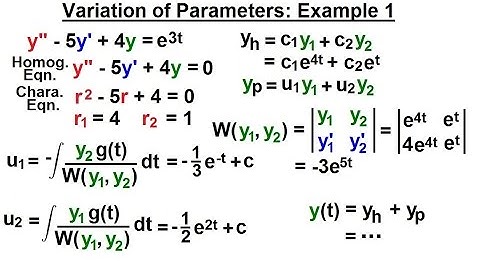 Differential Equation - 2nd Order (54 of 84) Method of Variation of Parameters: Ex. 1