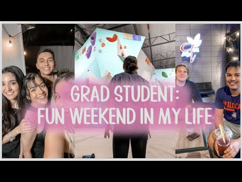 FUN WEEKEND IN MY LIFE AS A GRADUATE STUDENT l Bouldering Competition + Hibachi Dinner + Boba Run