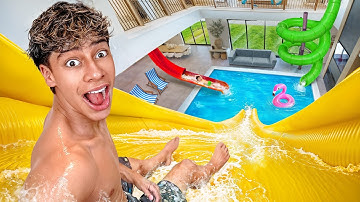 Wij hebben een waterpark in ons huis gebouwd!