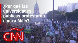 Realizan protestas masivas en Argentina contra Milei por el ajuste a las universidades públicas