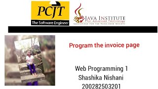 Web project Task  34 | 1st Year | Semester 01 | Java Institute