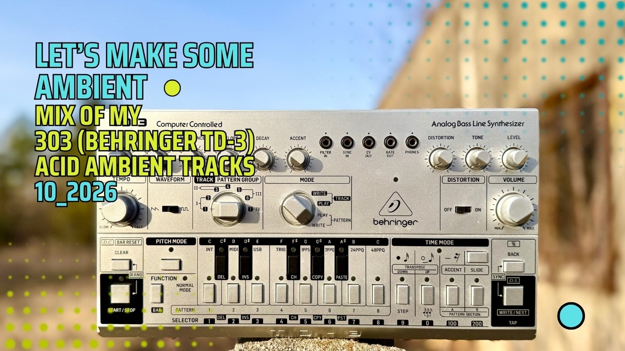 Behringer TD-3-RD /TB-303クローン acid house MIX OF MY 303 (Behringer TD-3) ACID AMBIENT TRACKS - YouTube