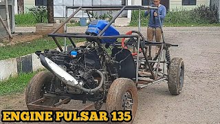 MODIF GOKIL! Bikin Mobil Mini Mesin Pulsar 135! Go Kart Buggy Jeep Willys Homemade