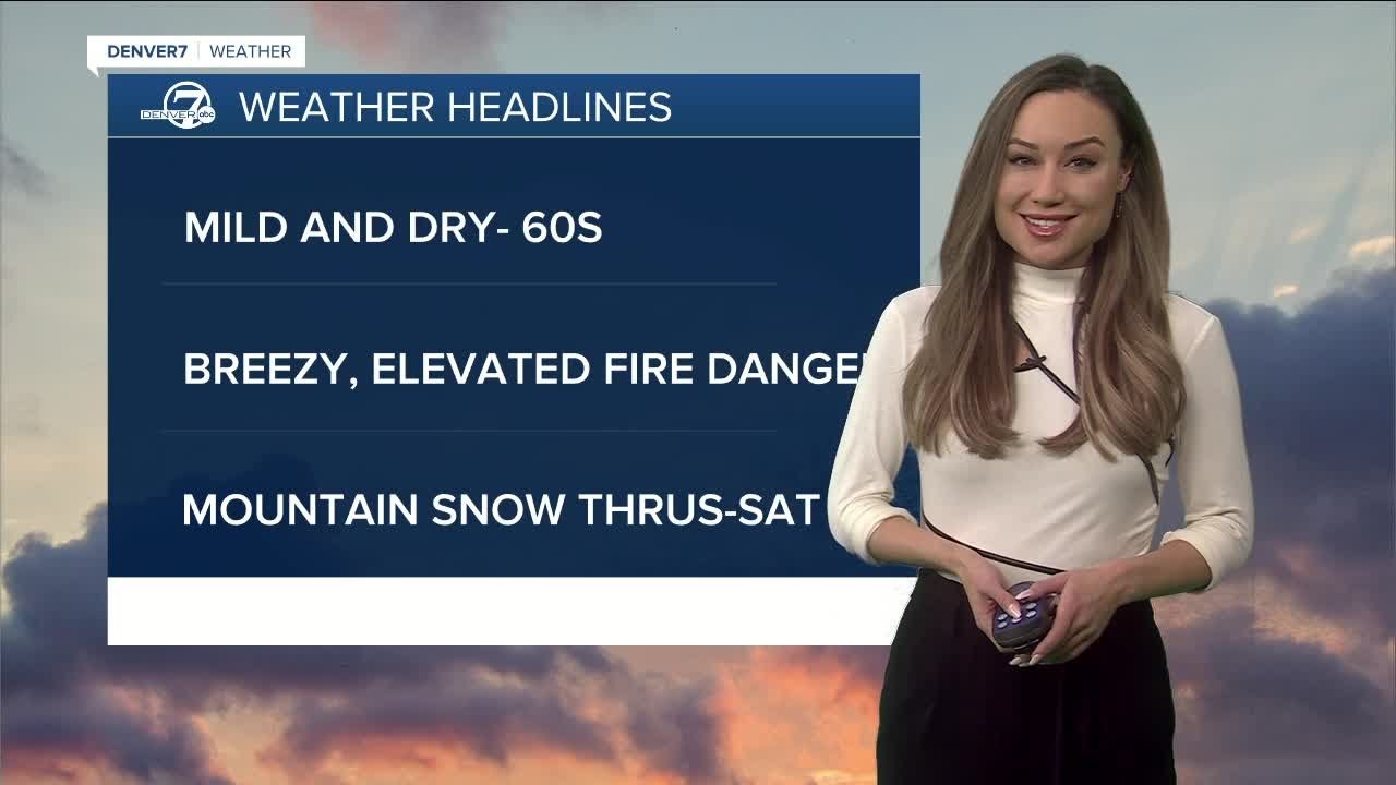 Mild and breezy today with mountain snow tomorrow - YouTube