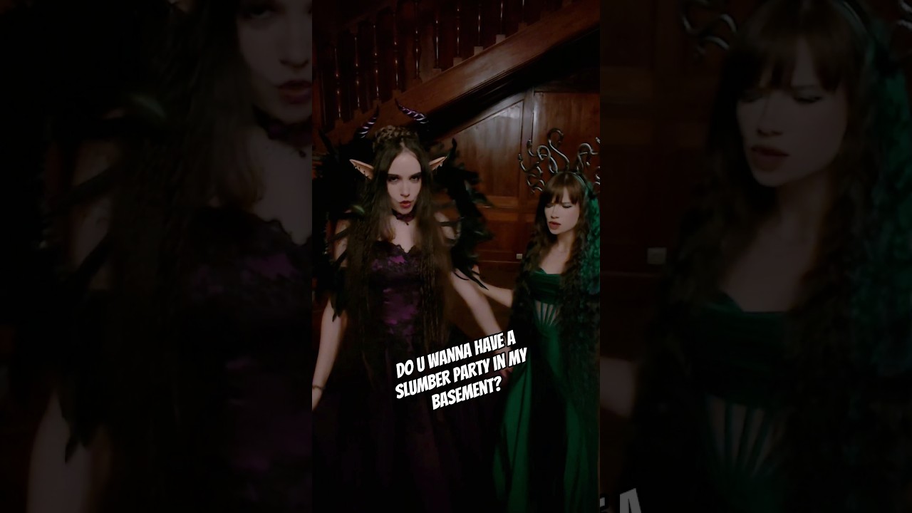 Slumber party at a castle | Fantasy Ball w/ @nikkihatsunecosplay #shorts #fantasy #ball