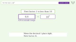 0.8*10^7 in Scientific Notation — Step-by-Step