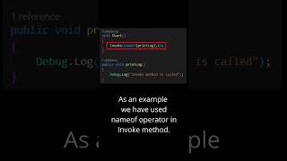 Tips 21 || nameof operator in unity 3d || Learn Unity || Game Developer Unity #shorts