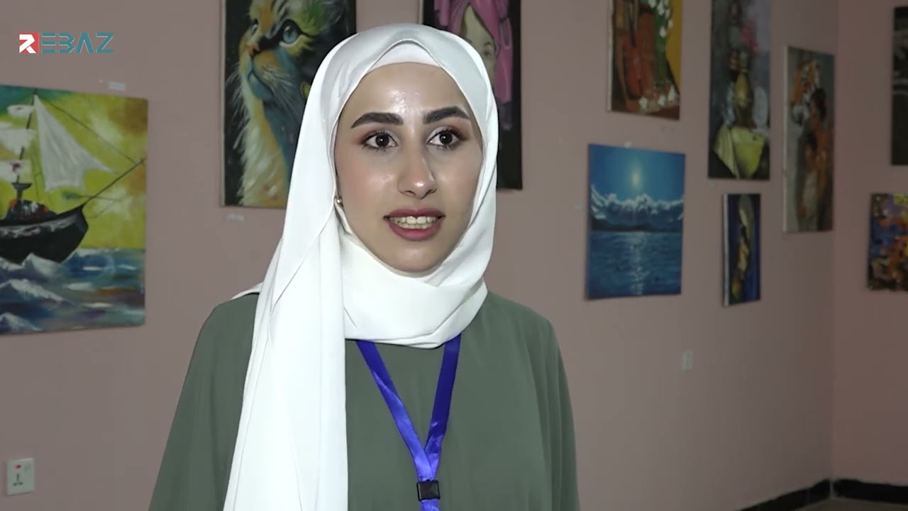 فنانون تشكيليون يقيمون معرضاً لأعمالهم في مخيم كوركوسك للاجئين الكورد في ريف أربيل