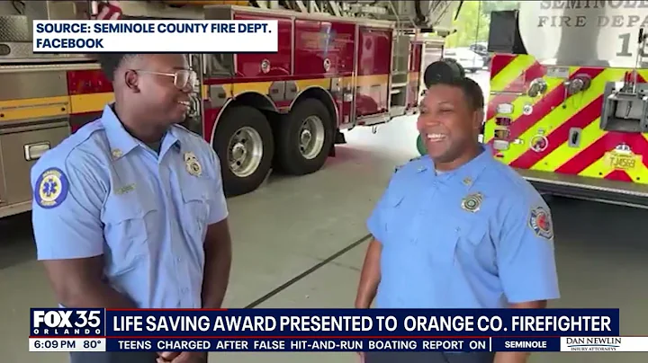 Firefighter Honored with "Life Saving" Award.