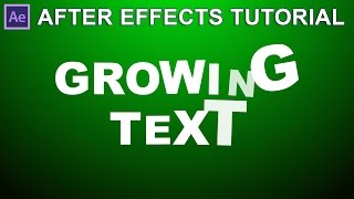 AFTER EFFECTS TUTORIAL - KINETIC GROWING TEXT EFFECT