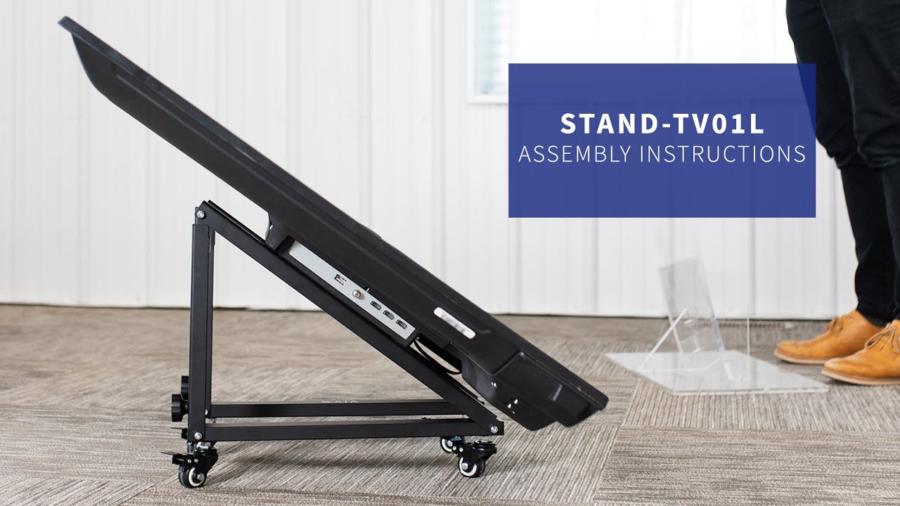 STANDTV01L Low Height Mobile TV Stand Assembly by VIVO YouTube