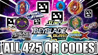 ALL 425 QR CODES BEYBLADE BURST APP || A TO Z ALL QR CODES !!