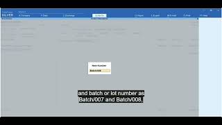 12 Allocation of Batch or Lot Details in Purchase Invoice Activity