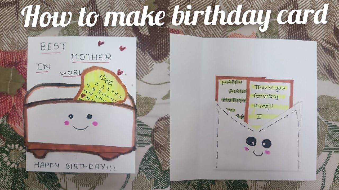 How to make a birthday card for mother | Birthday card @Amber_422 - YouTube
