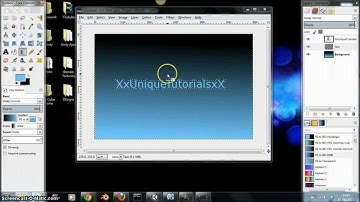 Gimp Tutorial - Gradients - Background and text