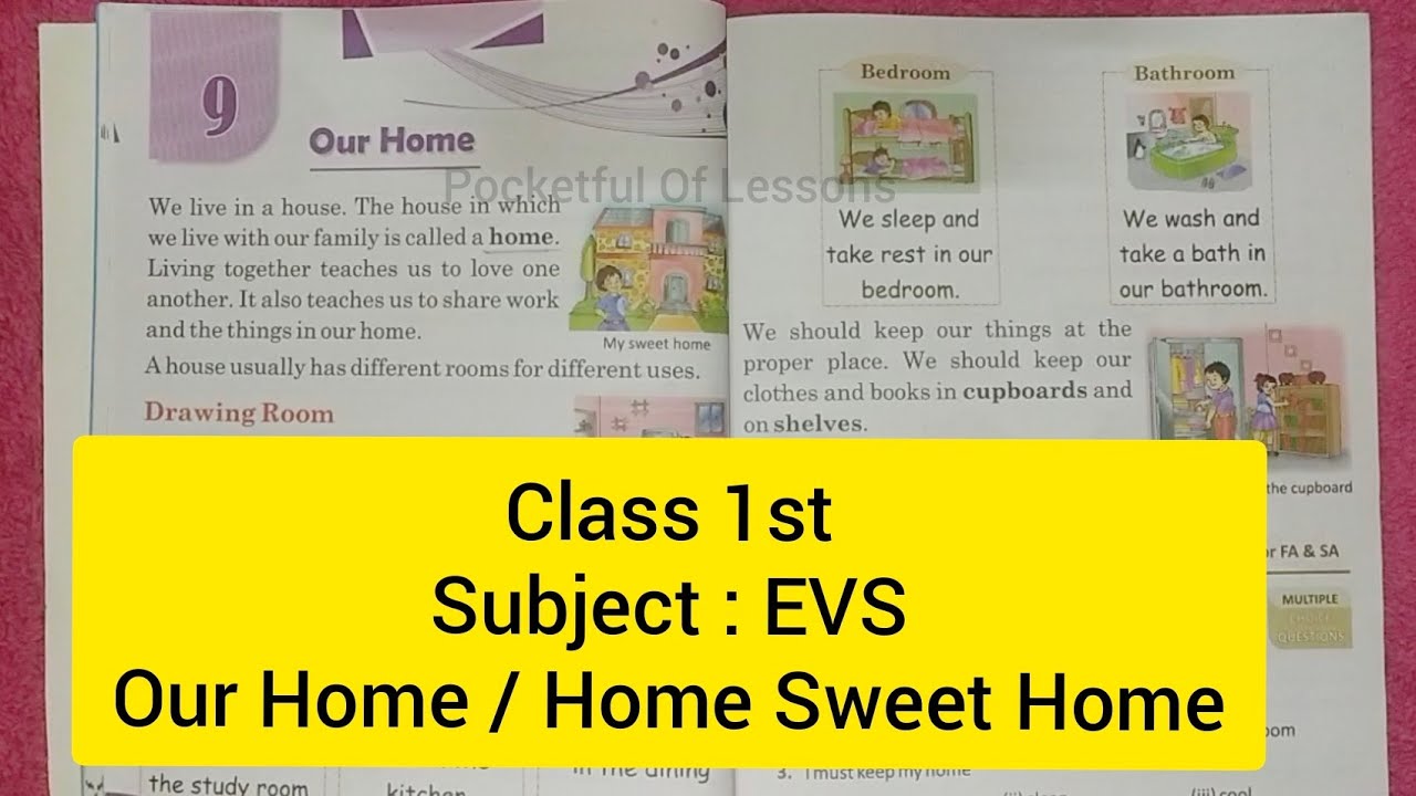 class 1 evs our home home sweet home my house exercises worksheets youtube