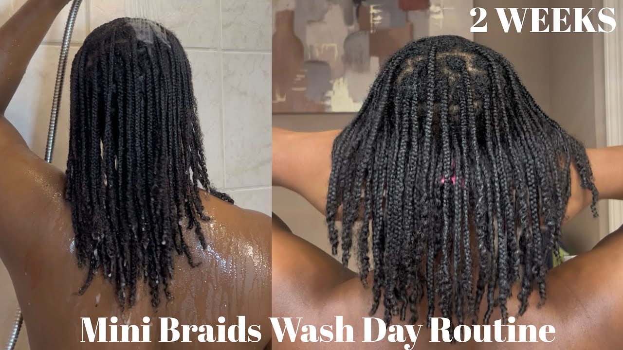 Мой ритуал мытья и освежения натуральных волос с мини-косичками | Как мыть мини-косички