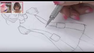 スタイル画 デザイン画 の描き方 簡単に描けるワンピースの描き方 バンタン Youtube