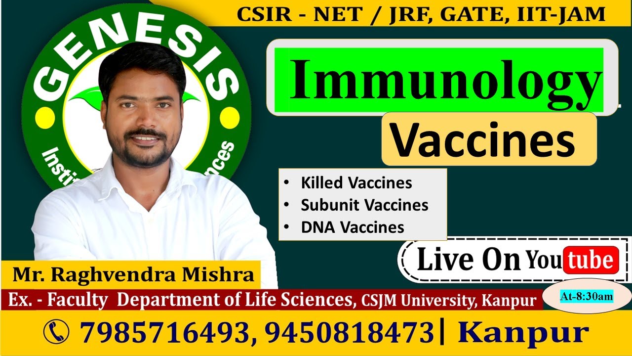 Vaccines | Killed Vaccines | Subunit & conjugate Vaccines | DNA Vaccines |  L-2 | Genesis Institute