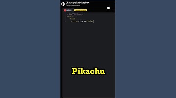 I asked ChatGPT to make a Pikachu… #chatgpt #html #css #pokemon
