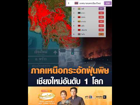 Northern Thailand is suffering from toxic air pollution; Chiang Mai ranks number one in the world.