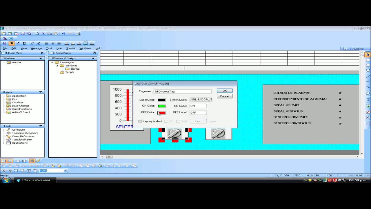 INTOUCH ALARMAS Y EVENTOS