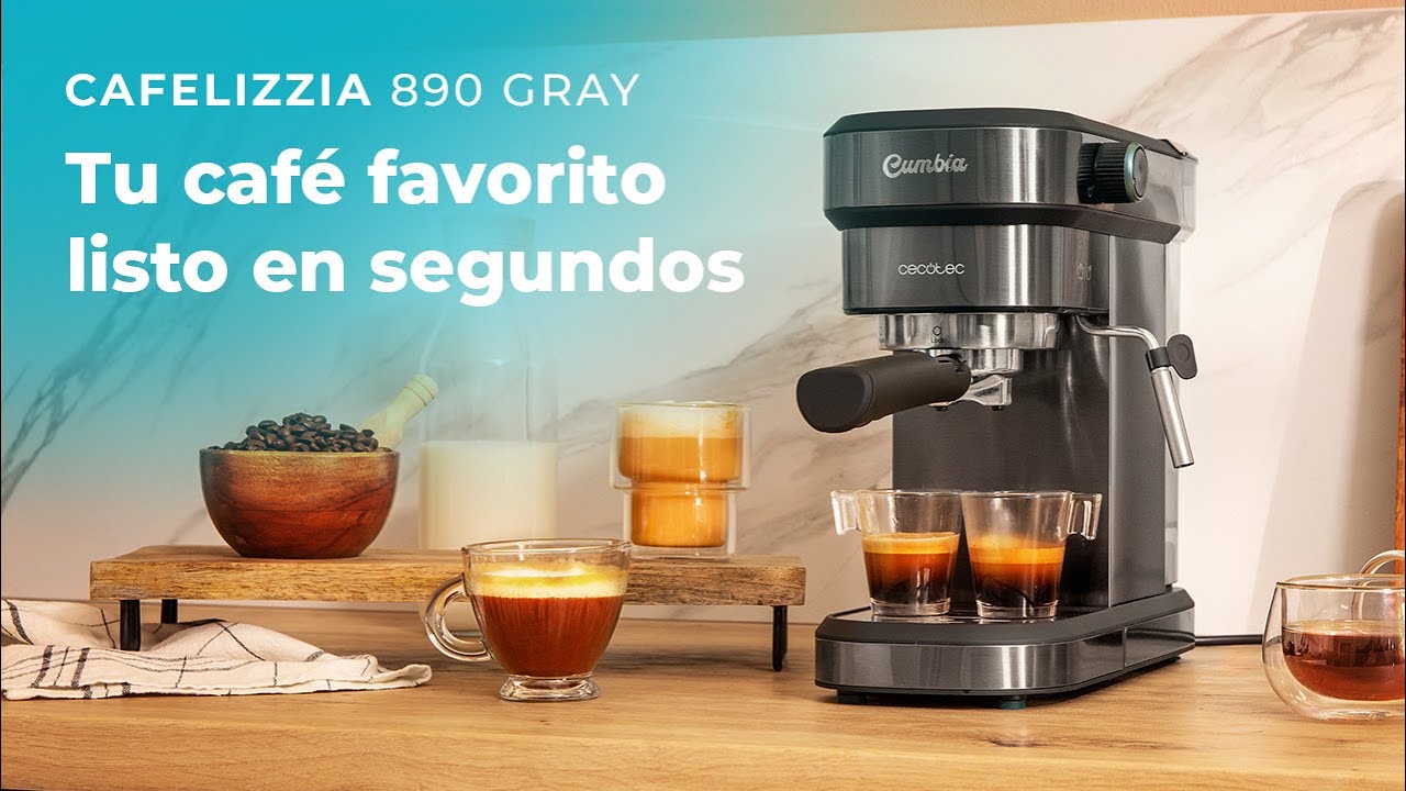 Cafetera espresso Cafelizzia 890 Gray para espressos y cappuccino 