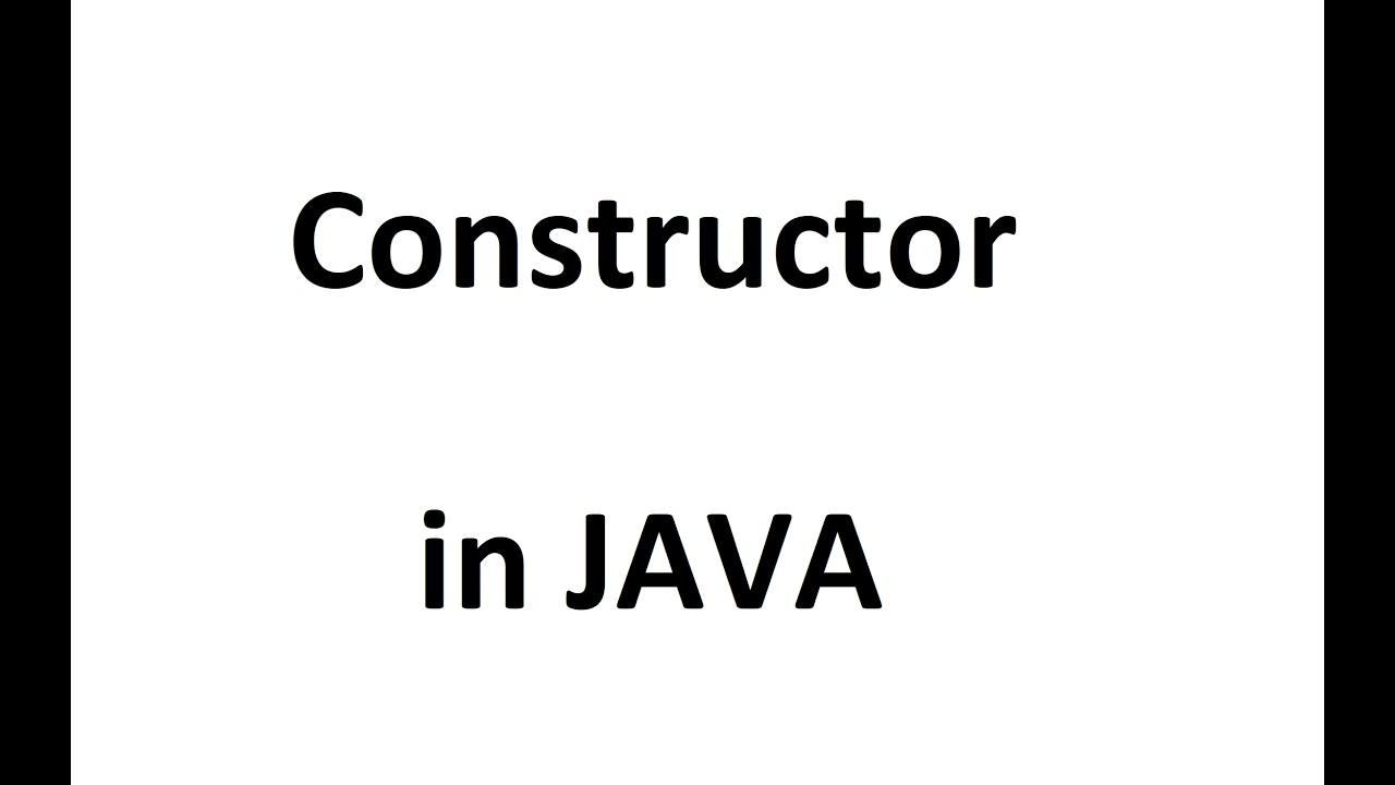 What is a Constructor in Java? Full Explanation with Examples - YouTube
