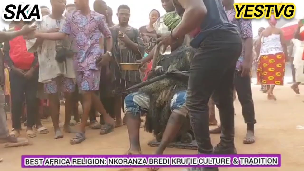 Bonsam Kwakuo Spiritual Stool Walk at Bredi Krufie Afahye, Komfo Baffour Gyau