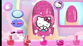 Красим ногти, игра маникюр, hello kitty screenshot 4