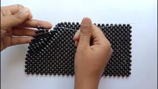 cara membuat dompet dari manik-manik