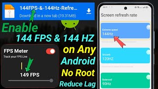 How To Get 144 HZ Refresh Rate 144 FPS in Gaming On Android || Reduce Lag || 2025 screenshot 3