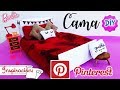 DIY ✄Como hacer CAMA para muñecas Barbie Estilo PINTEREST| Edredón, Cojines y almohadón SIN COSER