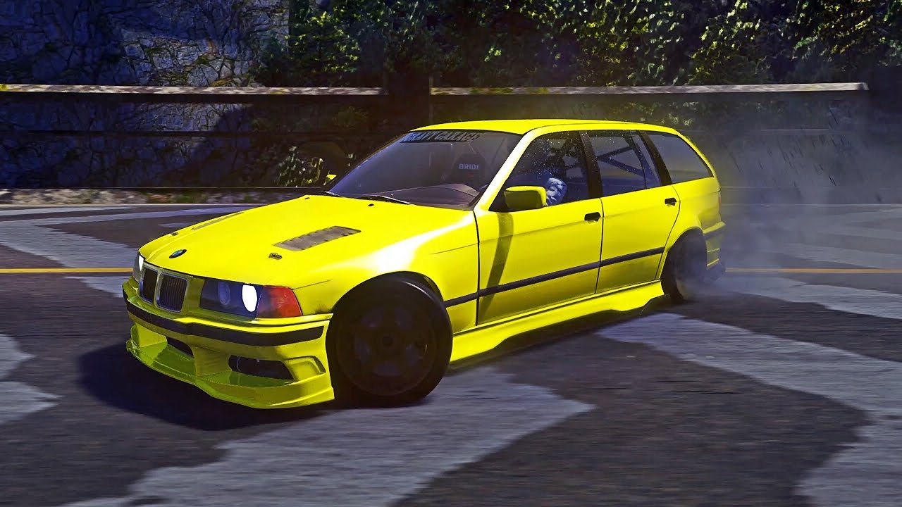 BMW E36 WAGON - DRIFTING IN KAMI ROAD - CARX MAP ASSETTO CORSA - YouTube