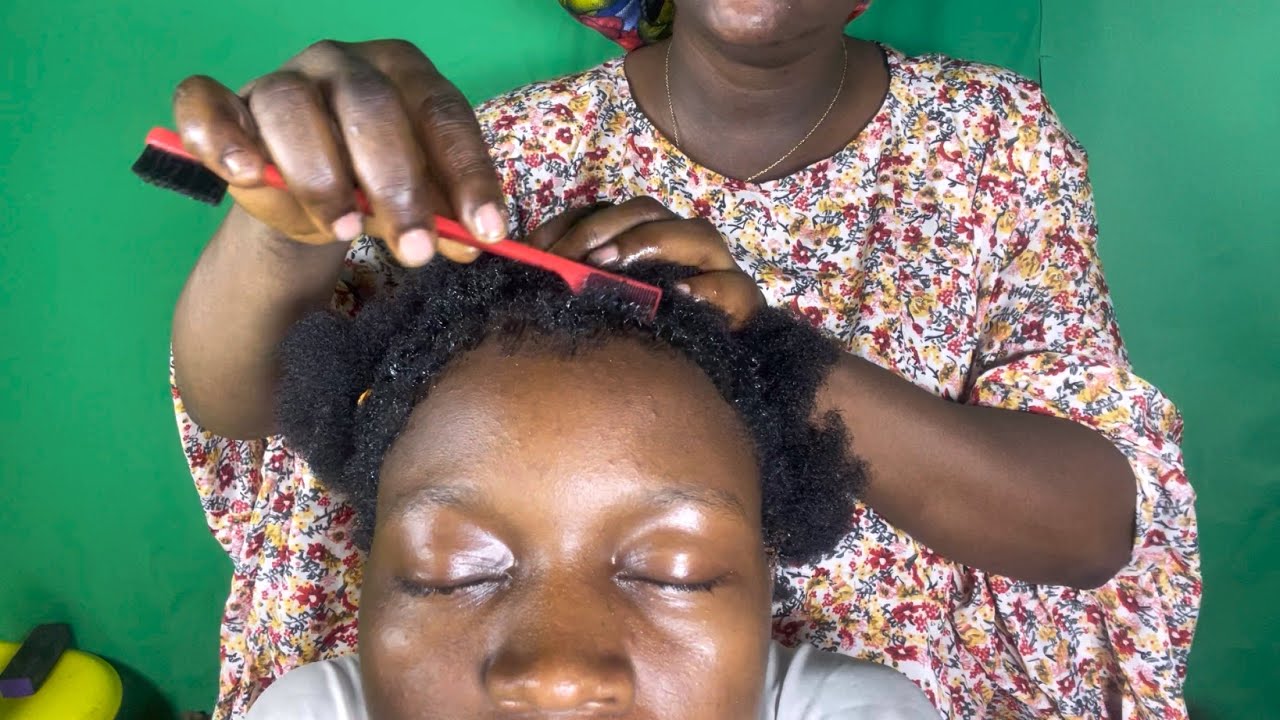ASMR✨ HAIR PLAY BABY KNOTS MAKING WITH GUM CRACKING