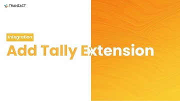 Add Tally Extension on TranZact