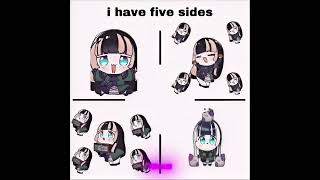 Raden I Have Five Sides Cre Fxmaki anime vtuber bluearchiveglobal cute memes animedanceedit
